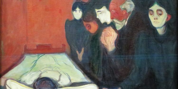 Edvard Munch, "On his deathbed"